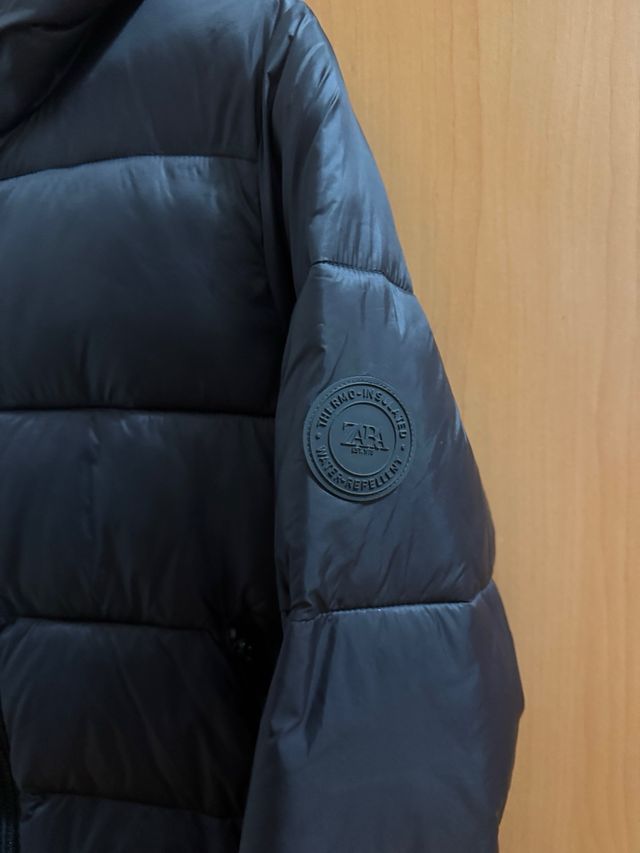 Abrigo acolchado Zara negro