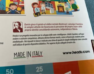 Gioco Montessori Siamo Fatti Così