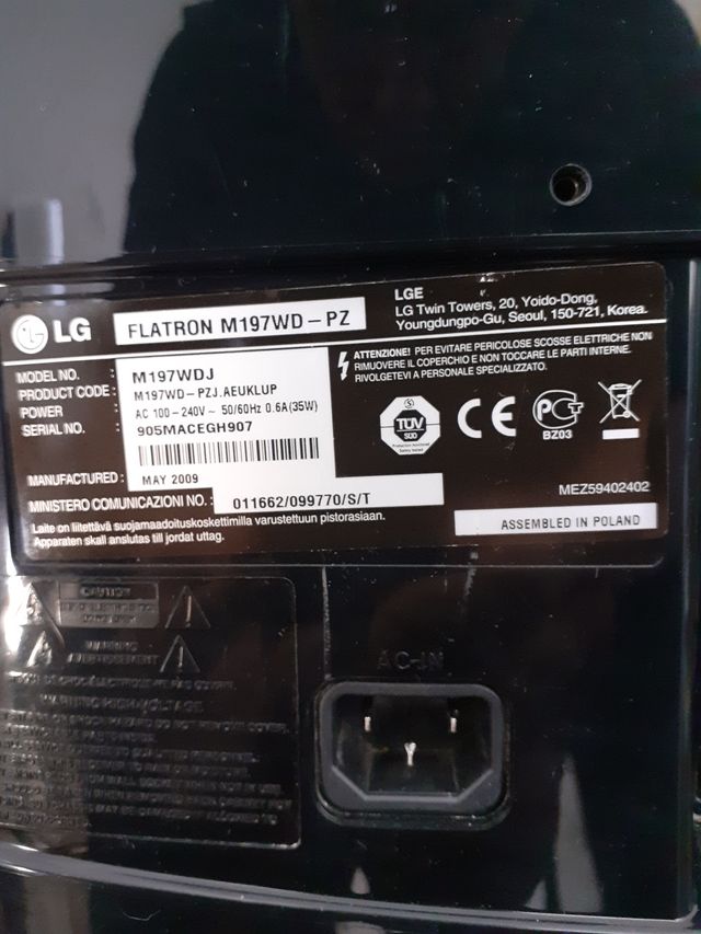 Monitor LG con TV