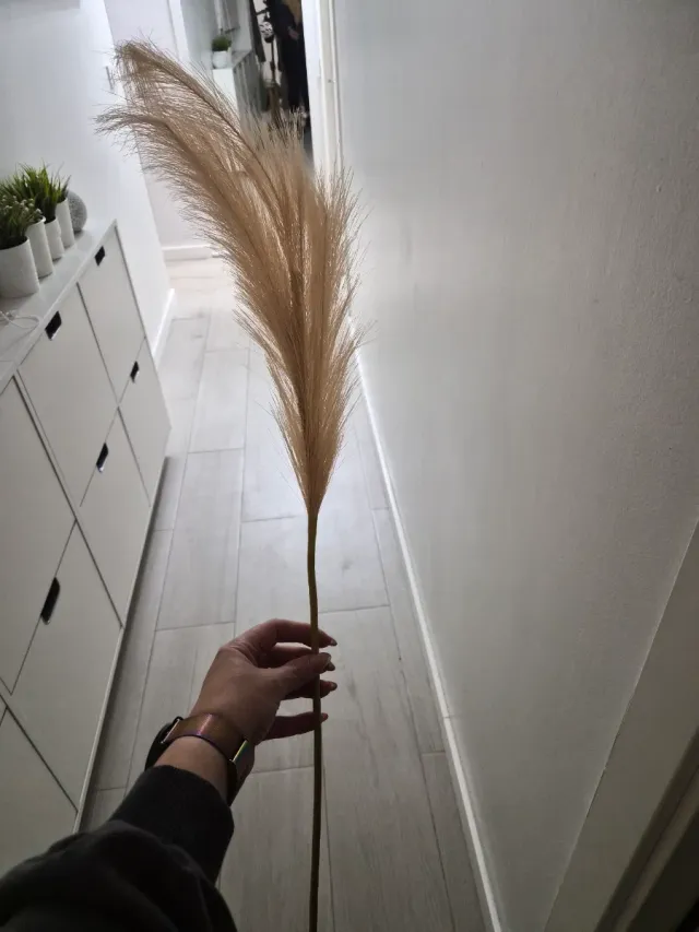 20 Plantas Artificiales Hierba de Pampas Beige