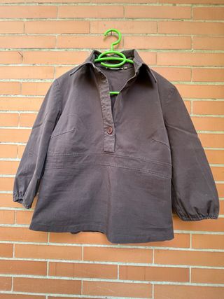 Camisa Zara Marrón Chocolate Talla 38