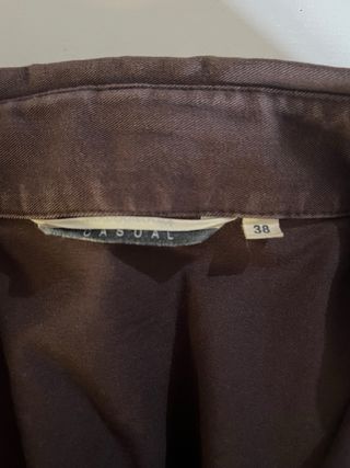 Camisa Zara Marrón Chocolate Talla 38