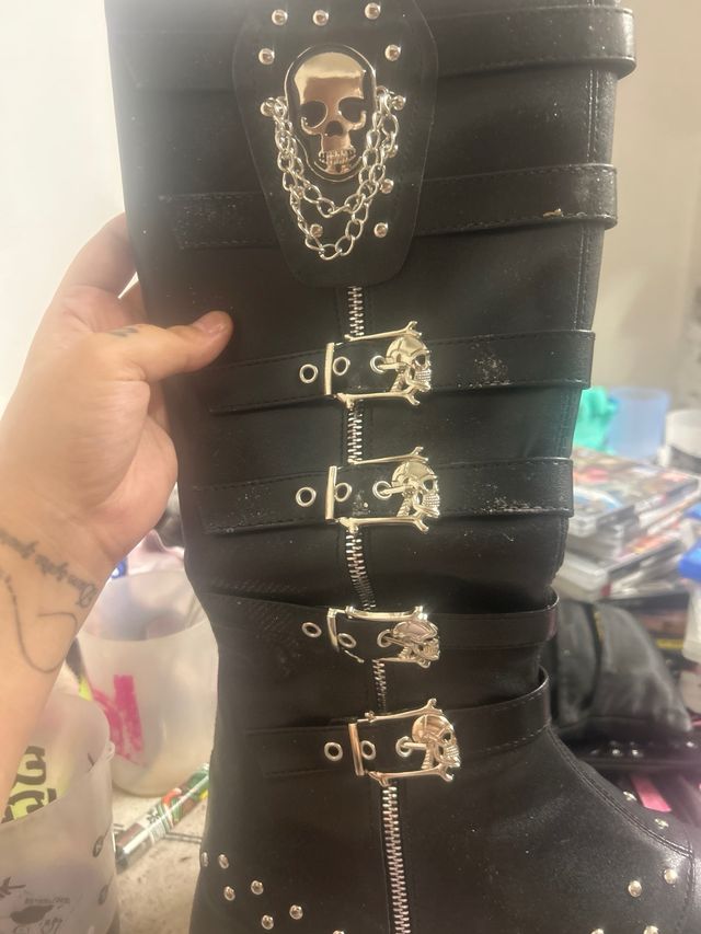 Botas góticas plataforma cremallera