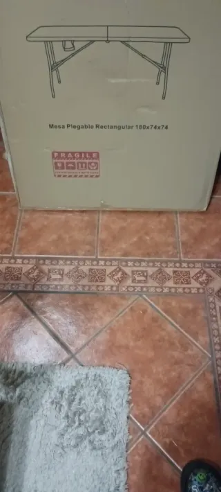 MESA PLEGABLE RESINA 180x70x74 NUEVA