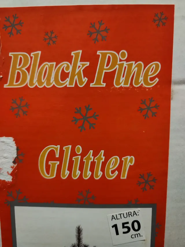 Árbol de Navidad Negro con Purpurina