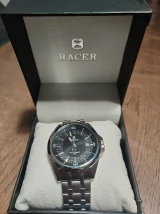 Reloj Racer Negro y Plateado