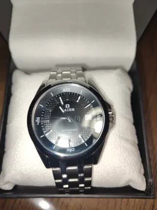 Reloj Racer Negro y Plateado