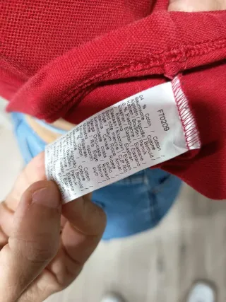 Polo Lacoste Rojo Talla XS