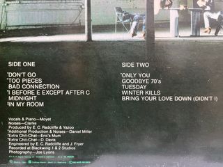 Yazoo. Upstairs at Eric's. 1ª edición.Depeche Mode