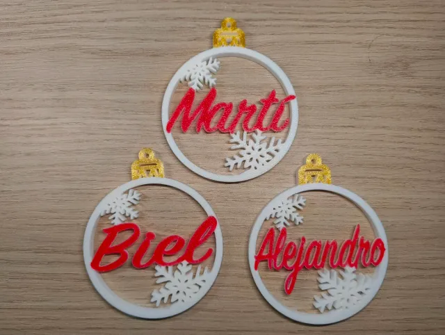 Adornos Navideños Personalizados con Nombre