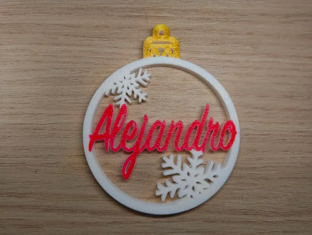 Adornos Navideños Personalizados con Nombre