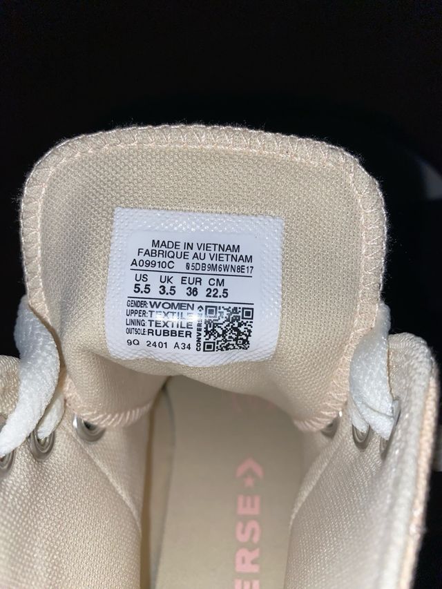 Converse plataforma talla 36