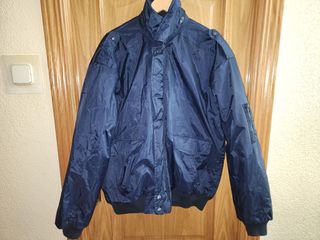 Cazadora de trabajo azul