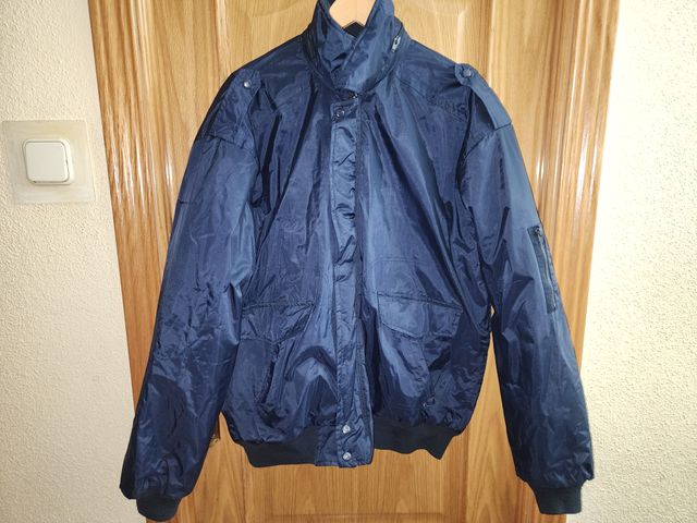 Cazadora de trabajo azul