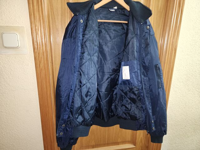 Cazadora de trabajo azul