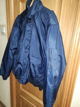 Cazadora de trabajo azul