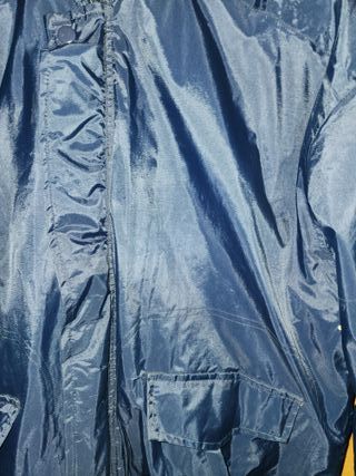 Cazadora de trabajo azul