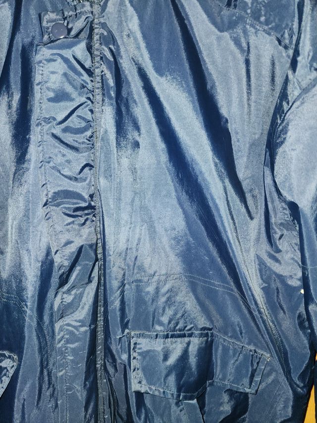 Cazadora de trabajo azul