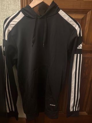 Sudadera Adidas Negra con Rayas Blancas