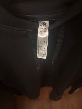 Sudadera Adidas Negra con Rayas Blancas