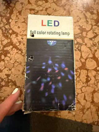 Lampada LED rotante colorata