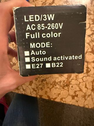 Lampada LED rotante colorata