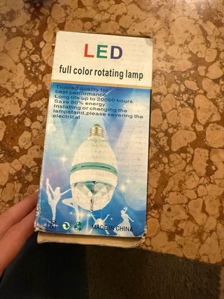 Lampada LED rotante colorata