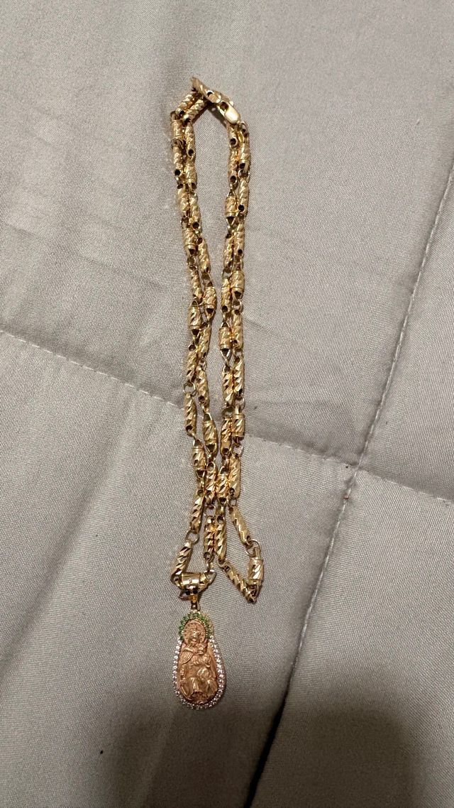 Cadena Oro 18k 23g Diseño Rústico Exclusivo