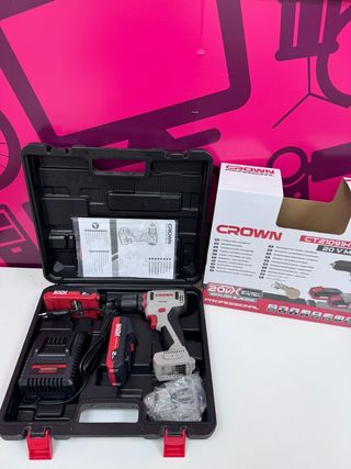 Taladro Electrico Crown Ct21091x-2 20V 2 Ah (Sin Uso)