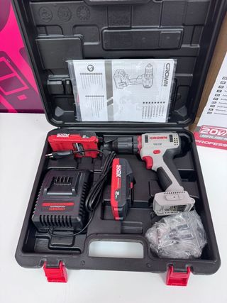 Taladro Electrico Crown Ct21091x-2 20V 2 Ah (Sin Uso)
