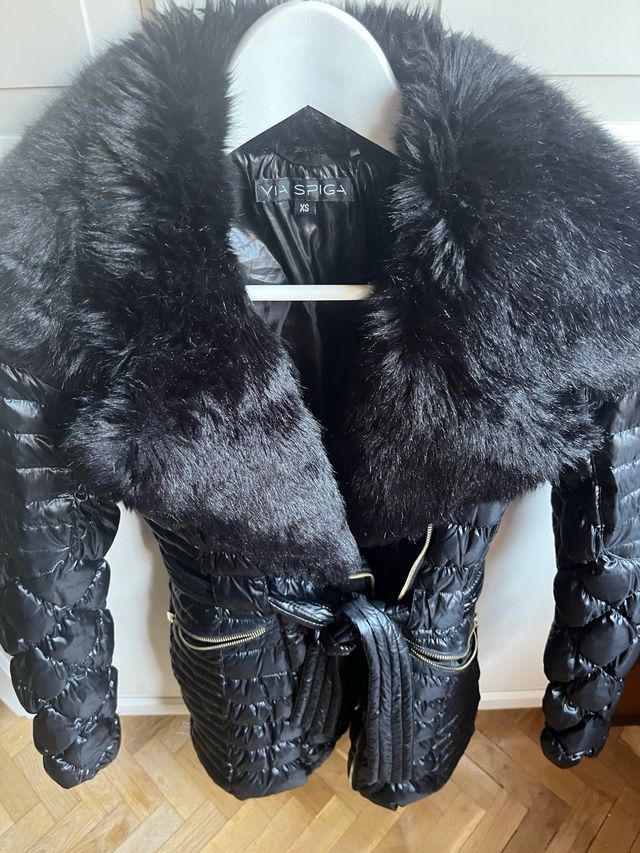 Abrigo acolchado Via Spiga negro XS
