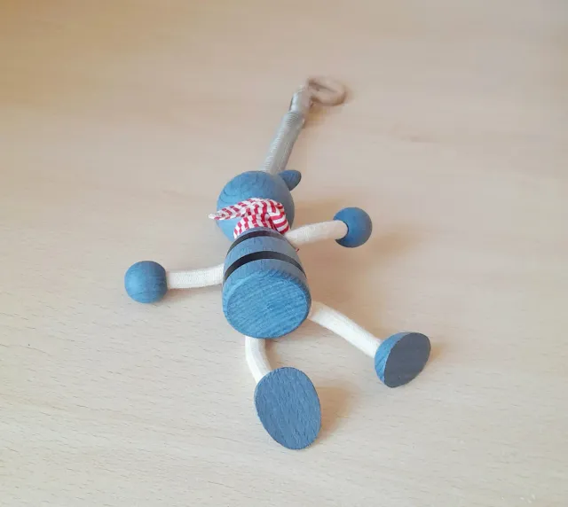 Gattino in legno con molla