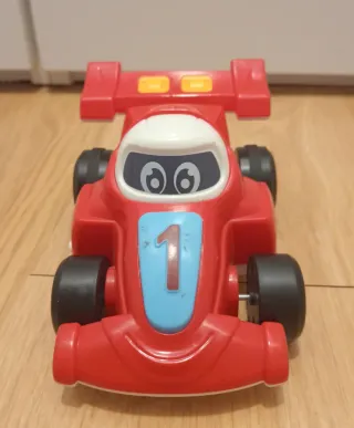 Lote de 3 coches de juguete: moto, F1 y policía