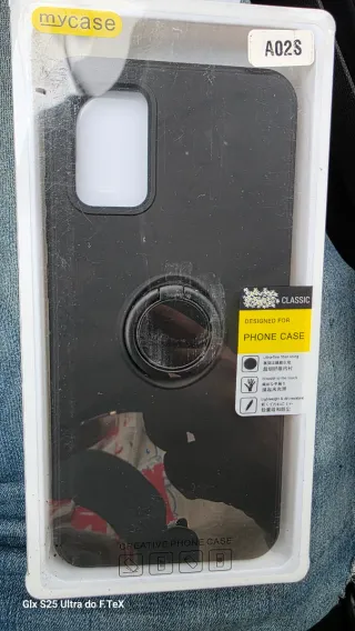 Capa Samsung A02s com anel de suporte