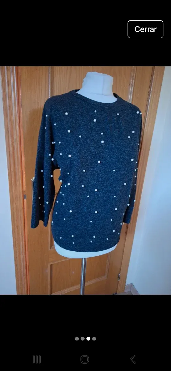 Jersey Zara gris perlas Talla L
