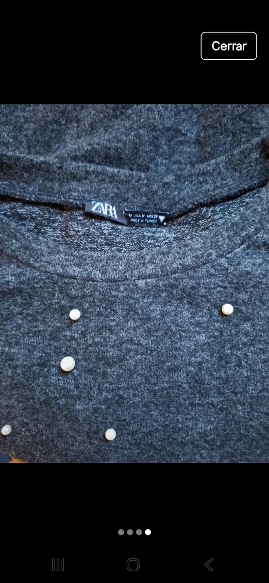 Jersey Zara gris perlas Talla L