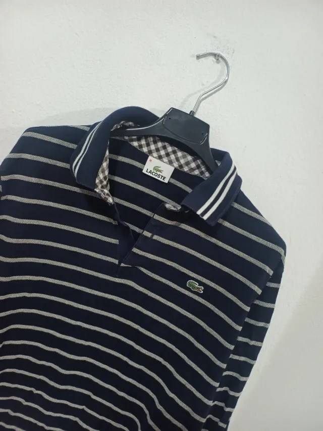 Polo Lacoste Rayas Manga Larga