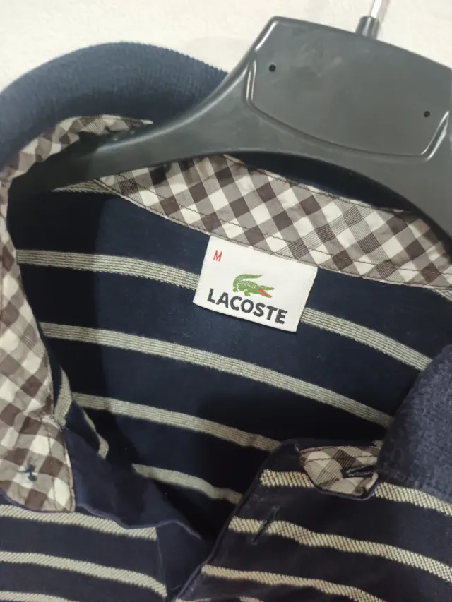 Polo Lacoste Rayas Manga Larga
