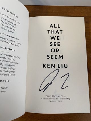 Broken Binding All that we see or seem Firmado