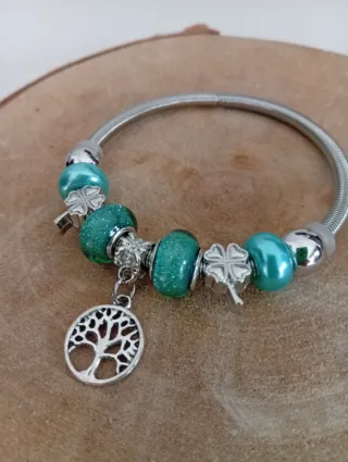 Pulsera abalorios suerte árbol vida