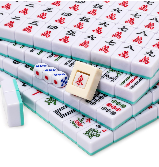 Juego Mahjong Chino 146 Fichas Estuche Vinilo
