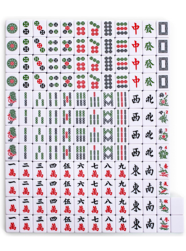 Juego Mahjong Chino 146 Fichas Estuche Vinilo