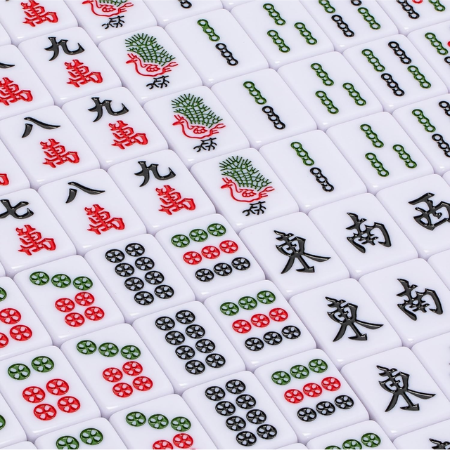 Juego Mahjong Chino 146 Fichas Estuche Vinilo