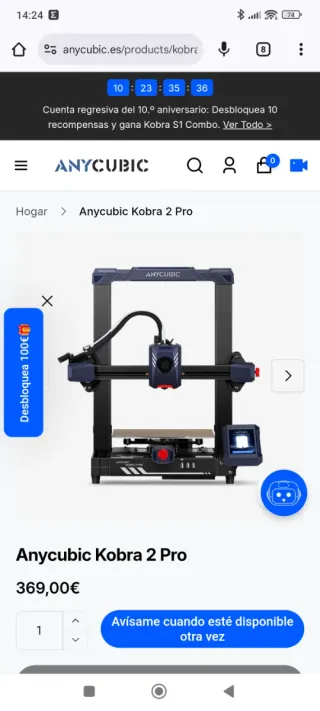 Impresora 3D Anycubic Kobra 2 Pro