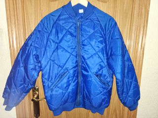 Cazadora de trabajo azul