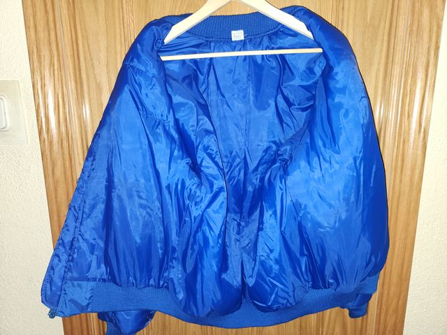 Cazadora de trabajo azul