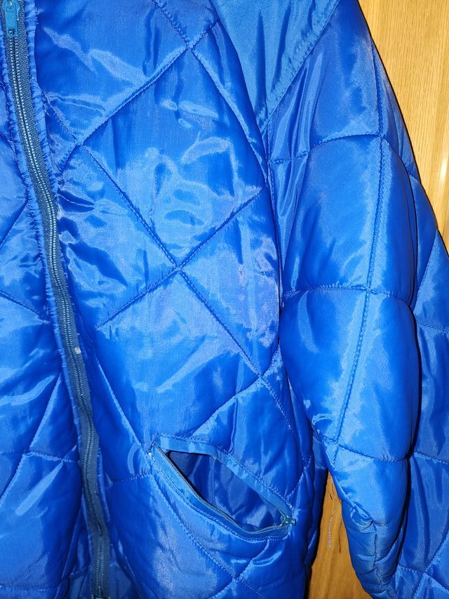 Cazadora de trabajo azul