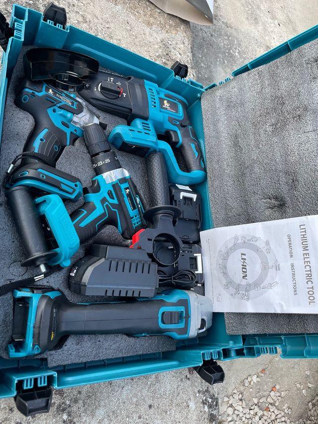 Kit 4 Ferramentas Elétricas Maleta