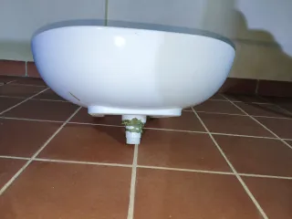 Lavabo de porcelana blanco