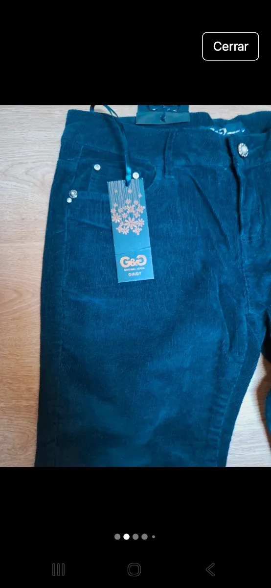 Pantalón pana fina G&D verde oscuro